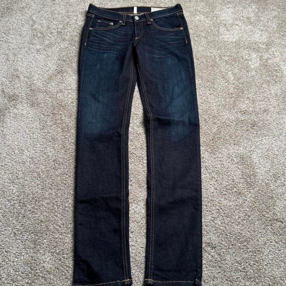 RAG & BONE INDIGO BLUE "SKINNY" JEANS